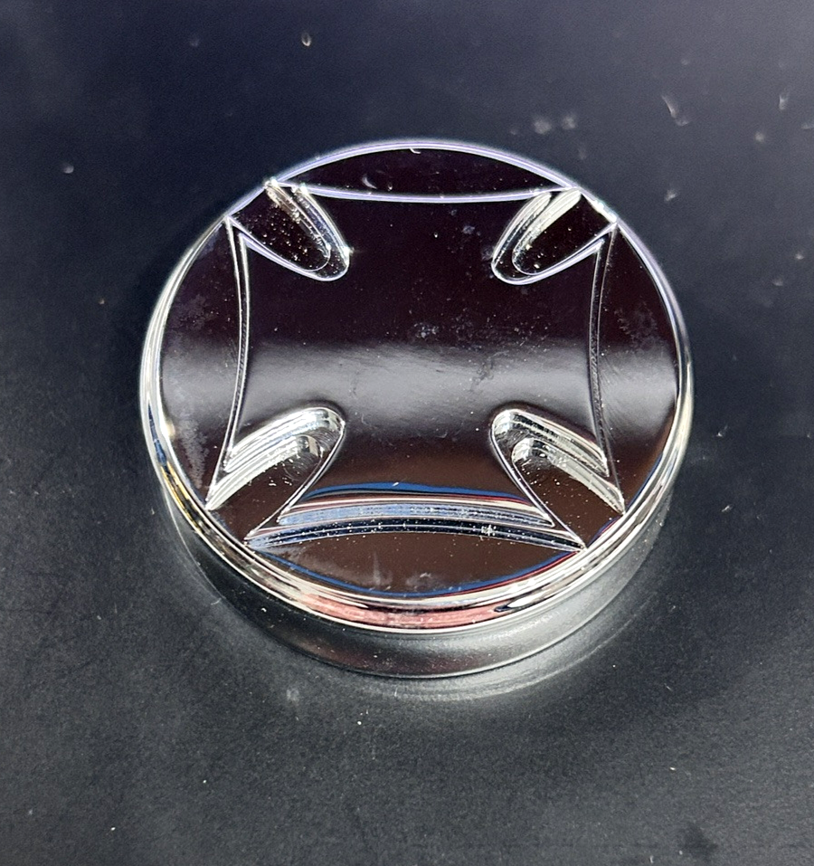 New RNK Billet Maltese Grip End Caps, Silver on Silver (1 Pair)