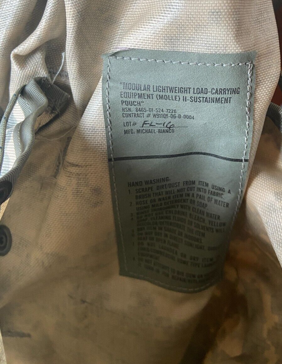 Vintage US Army Large Rucksack, Complete Frame, Pouches, Straps MOLLE II