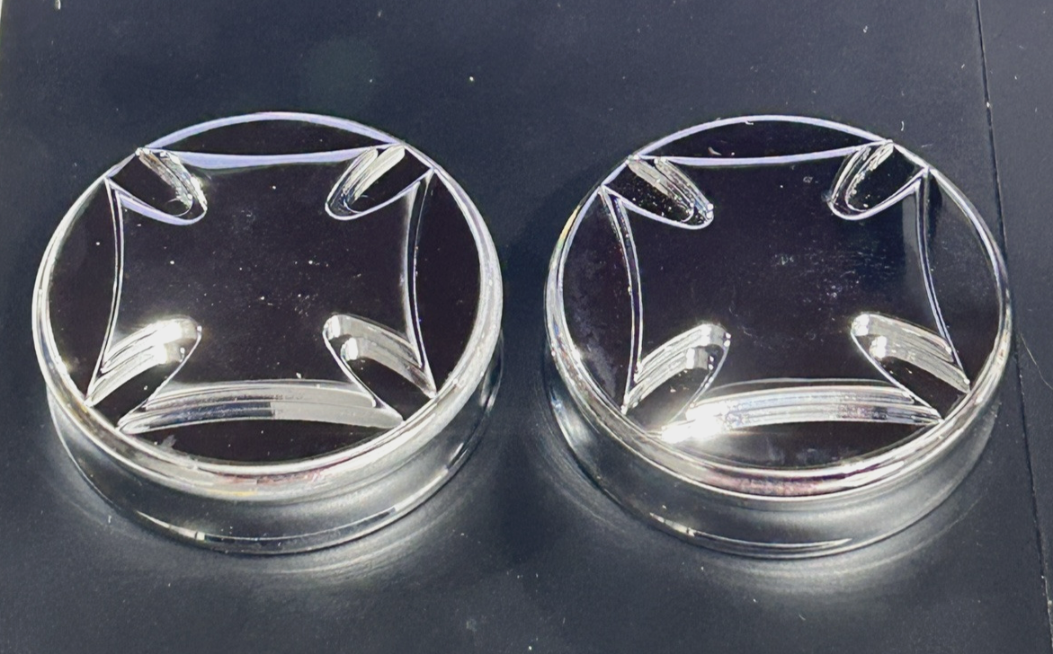 New RNK Billet Maltese Grip End Caps, Silver on Silver (1 Pair)