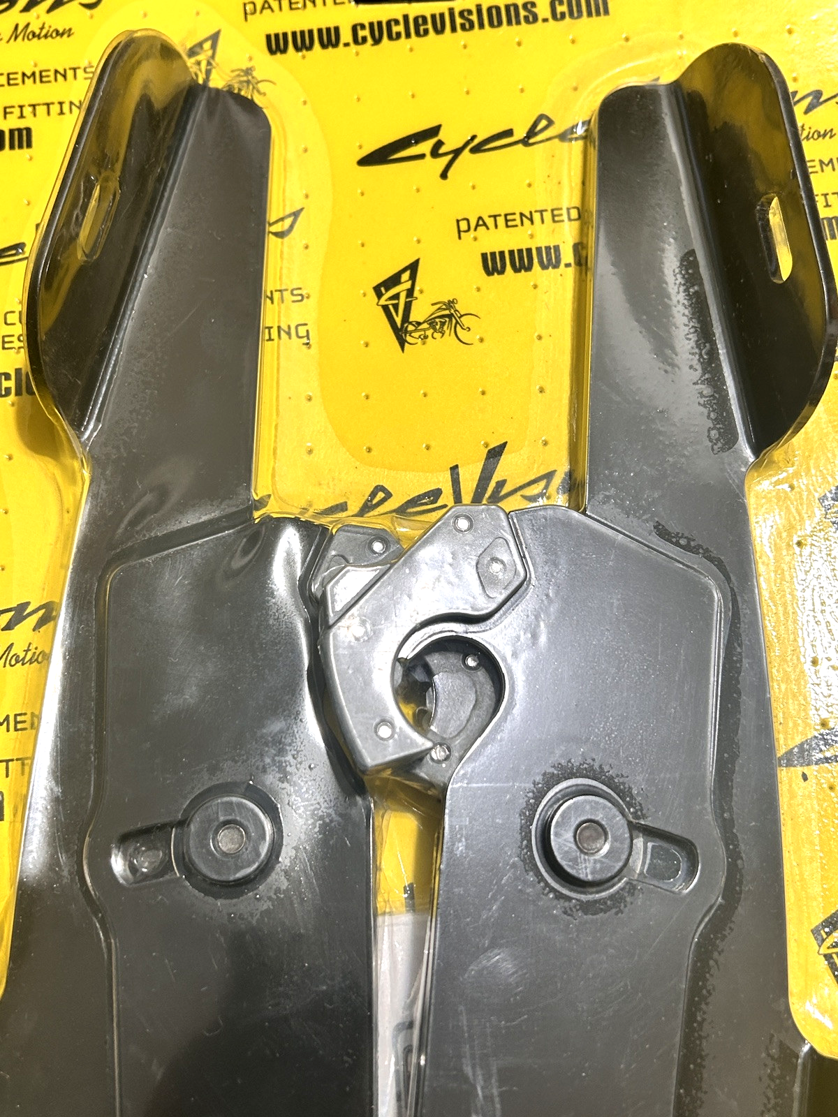 New Cycle Visions Softail Fairing Brackets w/ Light Bar, Black, 2320-0047