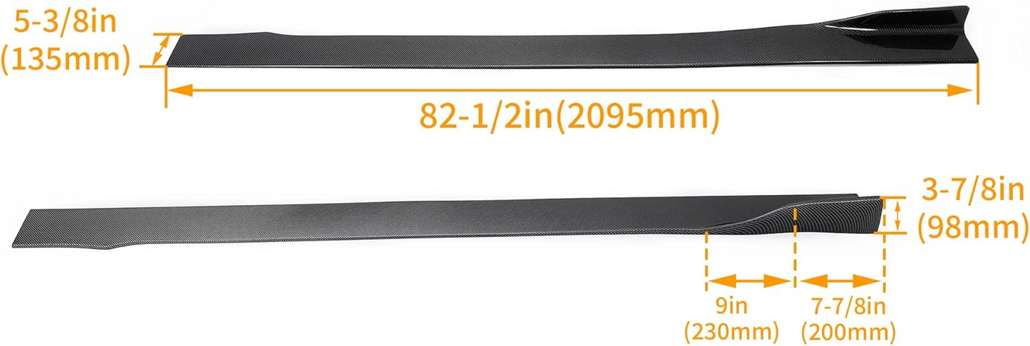 82" x 5" Side Skirt Body Kit Replacement Compatible with 2014-2023 Infiniti Q50