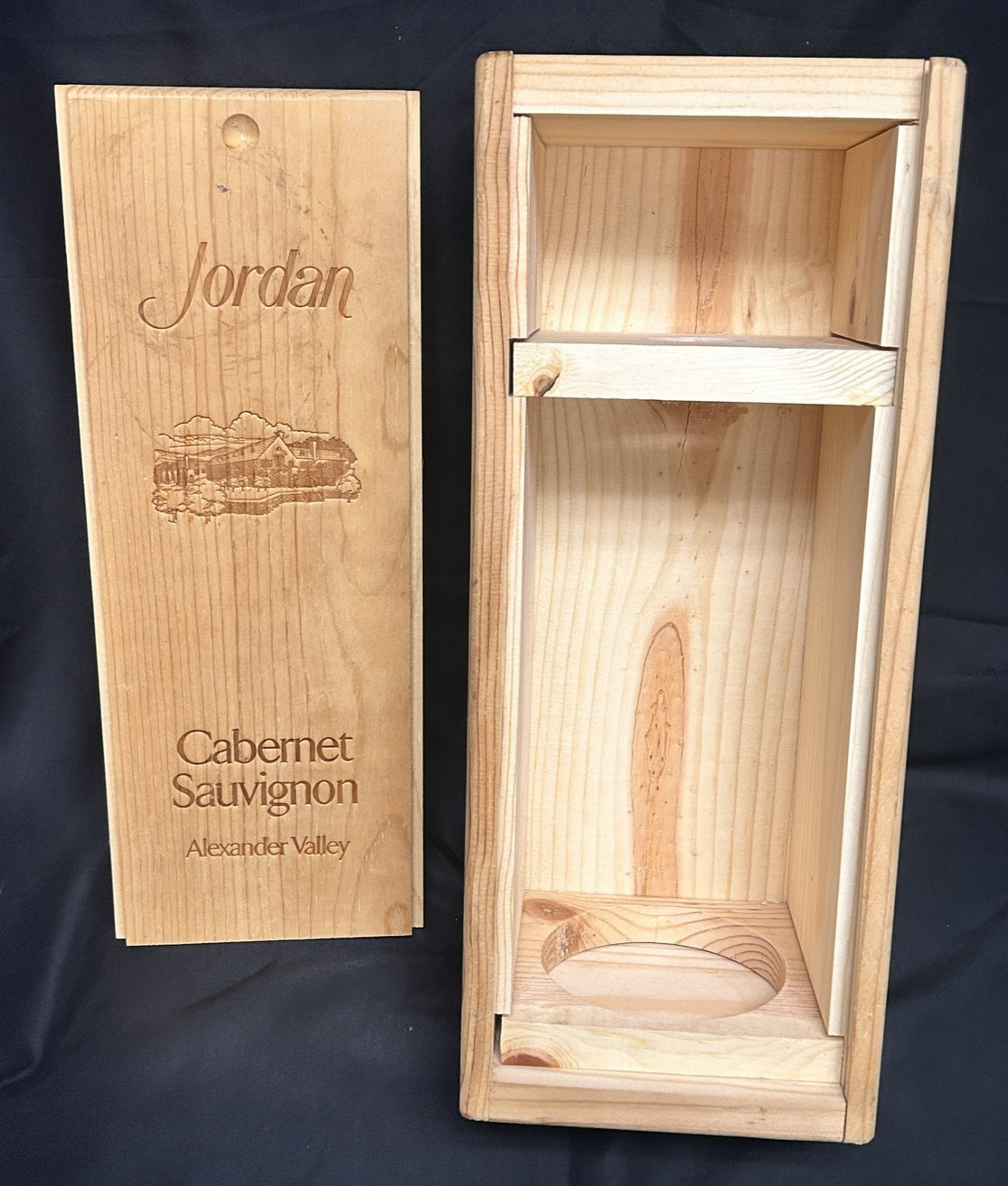 Vintage Jordan Cabernet Sauvignon Alexander Valley Wooden Wine Box