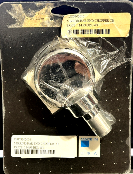 New Joker Machine Bar-End Mirror, Chrome, DS-302016