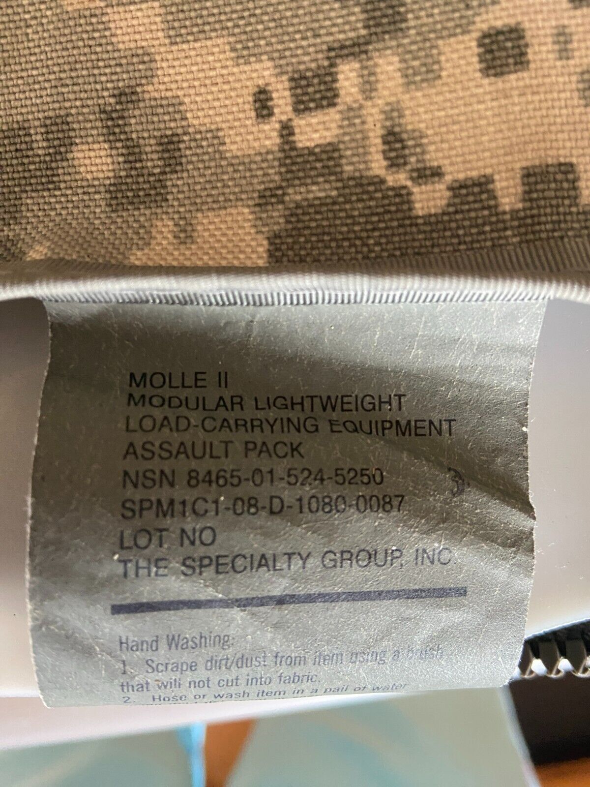 Vintage Tactical Backpack Three-Day Assault Pack USGI ARMY MOLLE II ACU
