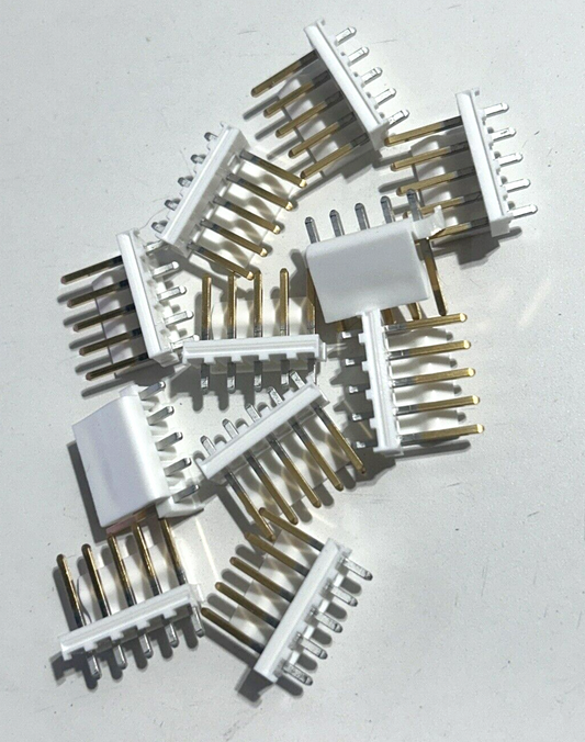 Molex 26-61-4050, Vertical Header 5POS Gold, Friction Lock, 1 Row, 3.69MM (10ea)