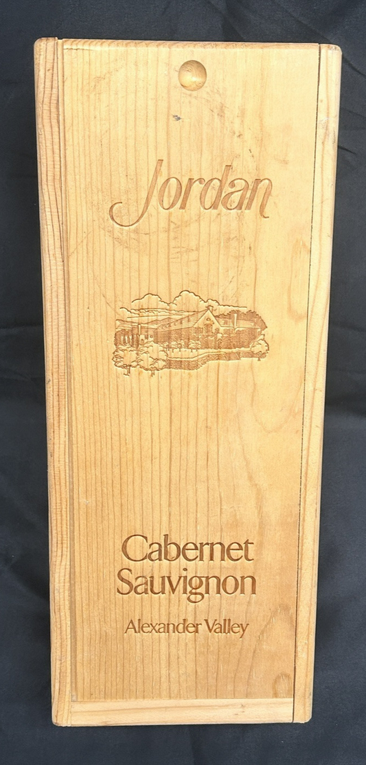 Vintage Jordan Cabernet Sauvignon Alexander Valley Wooden Wine Box