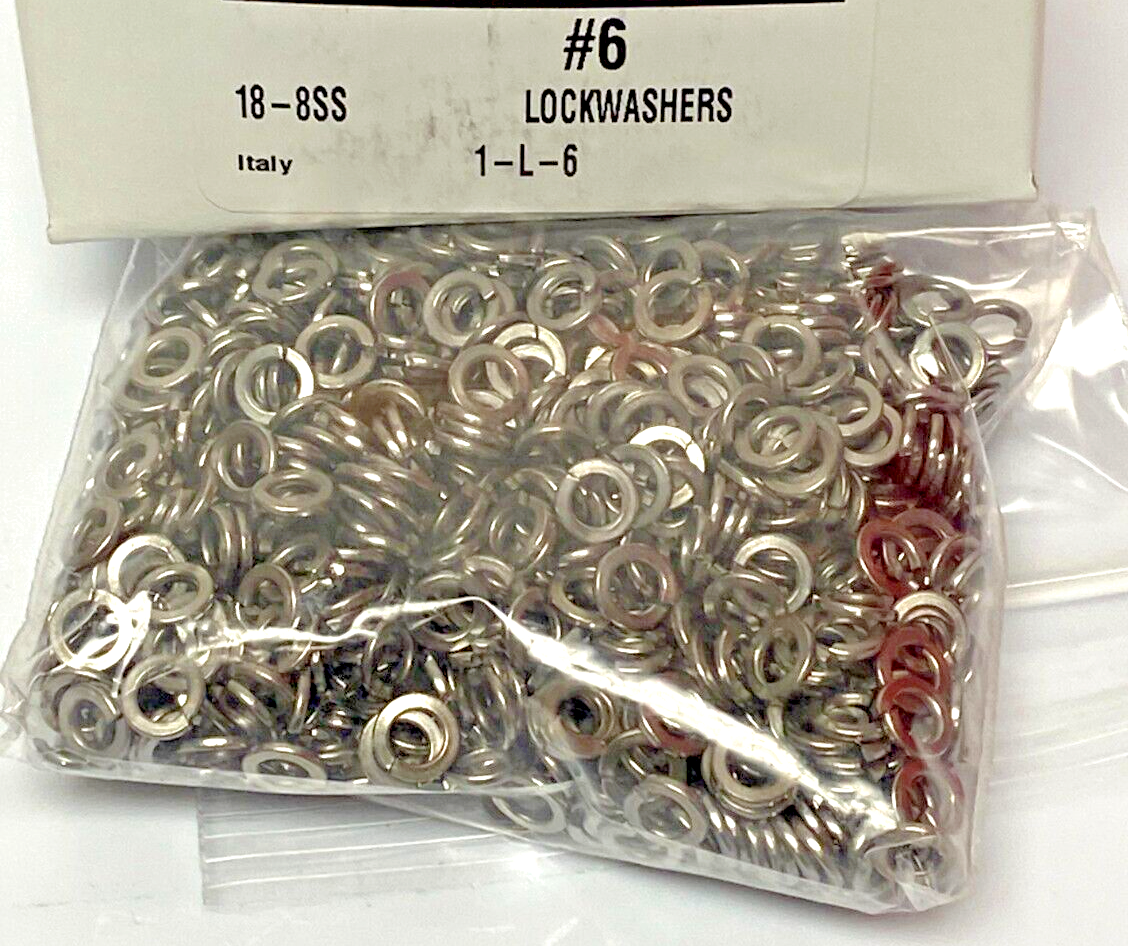 New #6 Lock Washers 18-8 Stainless steel, (50ea)