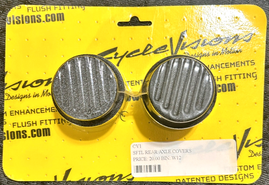 New Cycle Visions Softail Rear Axle Covers, black, Billet Aluminum