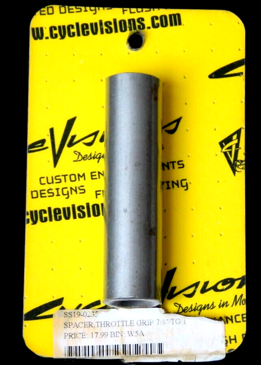 New Cycle Visions Spacer, Throttle Grip 7/8" to 1,  SS19-0235