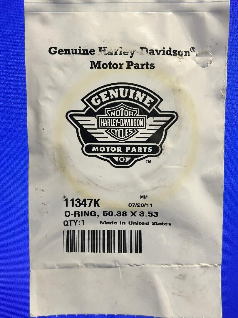 New OEM Harley-Davidson, 5.38mm x 3.53mm O-Ring - 11347K (1ea)
